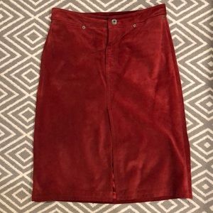 GAP Vintage Red Suede Skirt